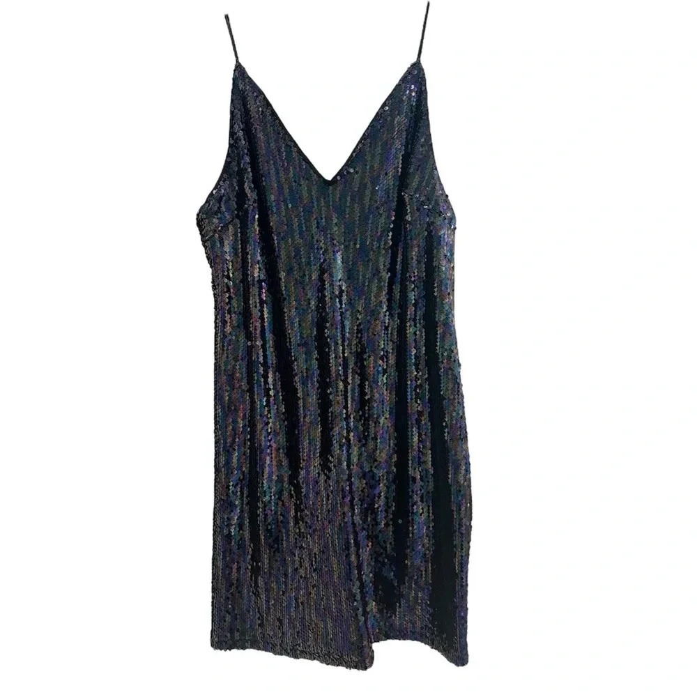 AQUA Bloomingdale’s Sequined Slip Dress - Picture 2 of 13